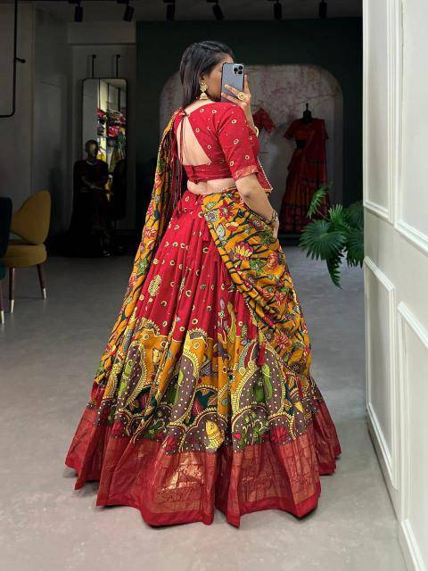 Artriddhs vol 19 silk red Wholesale party wear lehenga choli